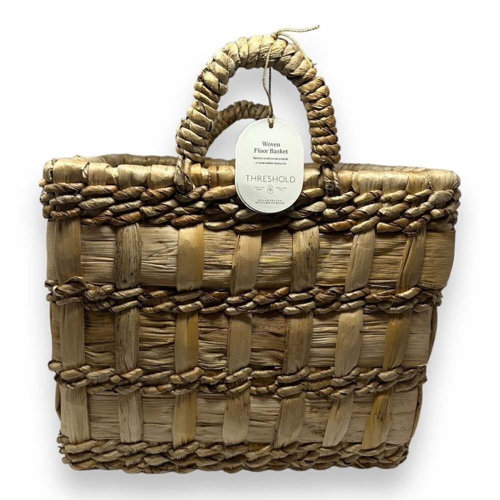 Threshold Natural Banana Woven Rectangular Floor Basket - Picture 6 of 6
